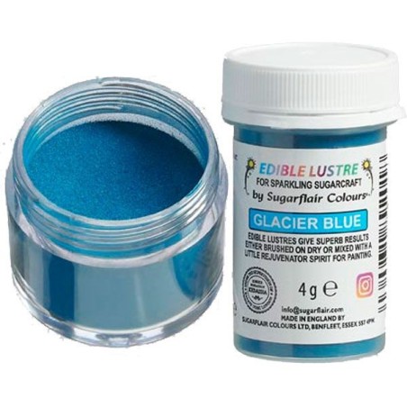 Sugarflair Edible Lustre Glacier Blue - Cake Design Food Colouring