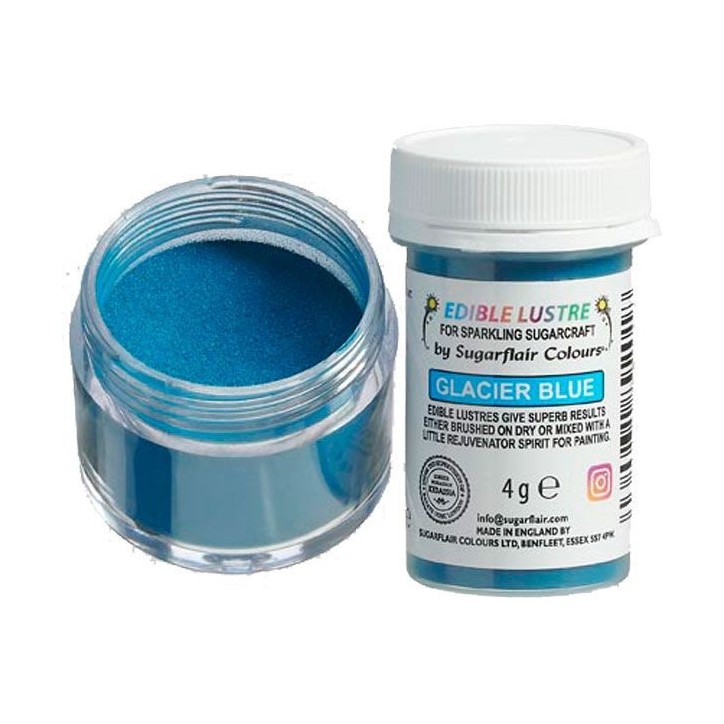 Sugarflair Edible Lustre Glacier Blue - Cake Design Food Colouring