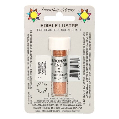 Edible Food Colouring Lustre Dust Bronze