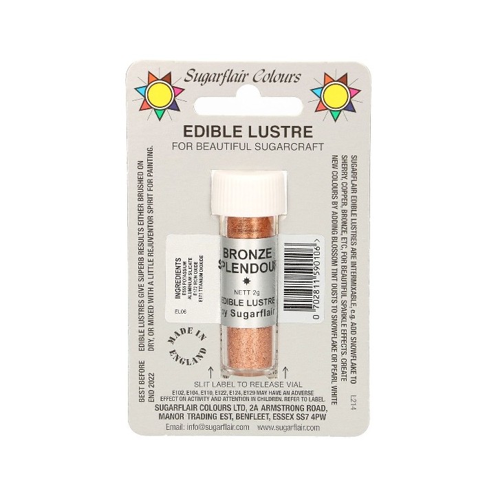 Edible Food Colouring Lustre Dust Bronze