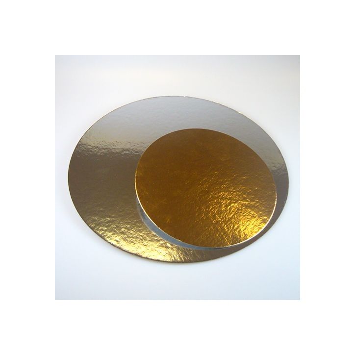 Tortenkarton rund Ø 26cm - Tortenboden Gold/Silber Reversible