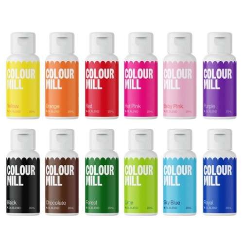 Colour Mill Oil Blend Lebensmittelfarben Set KICKSTARTER 12x20ml