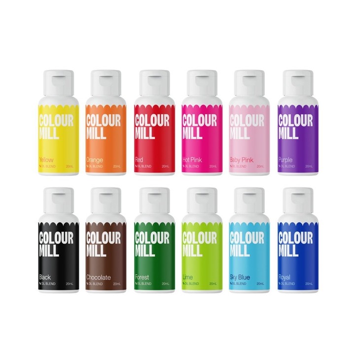 Rainbow Food Colouring Set KICKSTARTER Oil Blend