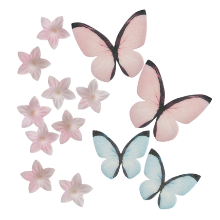 Gluten Free Cake Decoration Butterflies & Flower