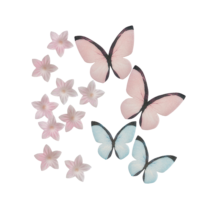 Gluten Free Cake Decoration Butterflies & Flower