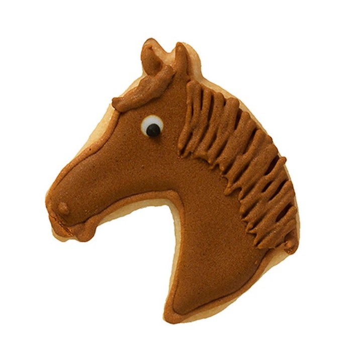 Pferde Ausstecher Edelstahl - Pony Keksausstecher - Pferdekopf Plätzchen