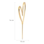 DeKora Heart Cake Topper Gold, 10x16cm