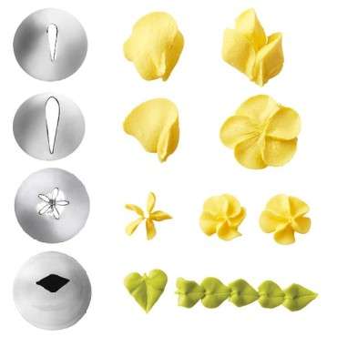 Wilton Flower Tip Set #102, #104, #224, #352