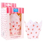 PME Tulip Muffin Förmchen LOVE HEARTS, 24 Stück