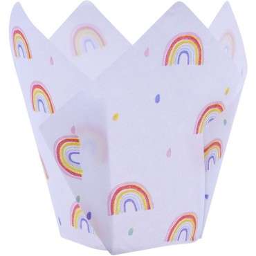 Rainbow Tulip Muffin Cases - Rainbow Tulip Baking Cups