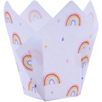 PME Tulip Muffin Förmchen RAINBOW, 24 Stück