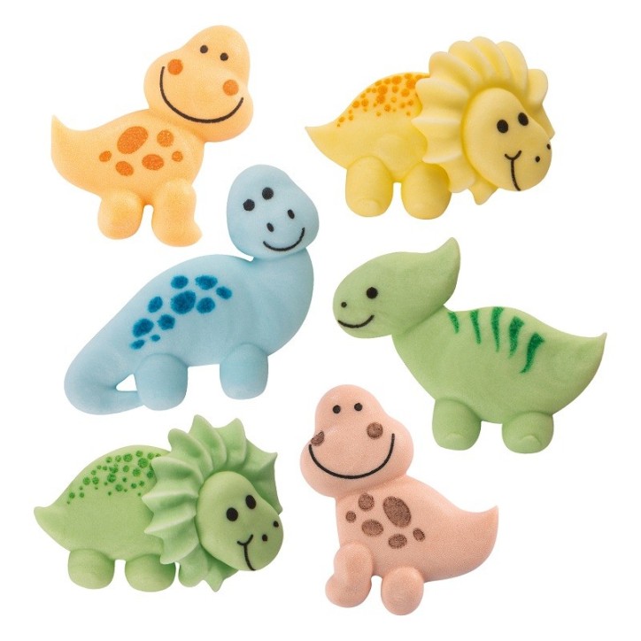 Sugar Decorations Dinosaurs, 6 pcs