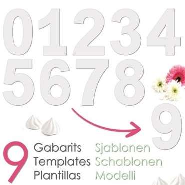 ScrapCooking Number Cake Schablonen 0-9