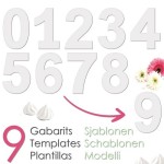 ScrapCooking Number Cake Template 0-9