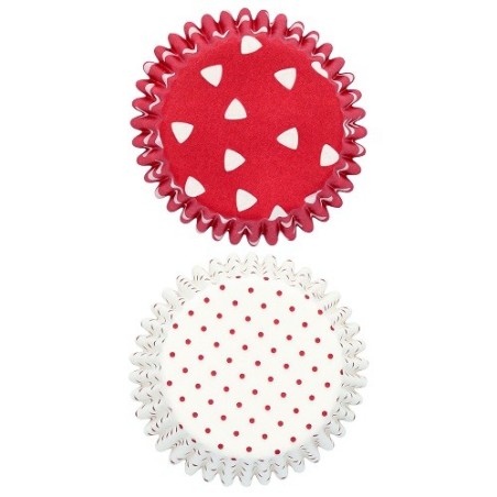 Birkmann Cupcake Cases Red/White 100 Pcs