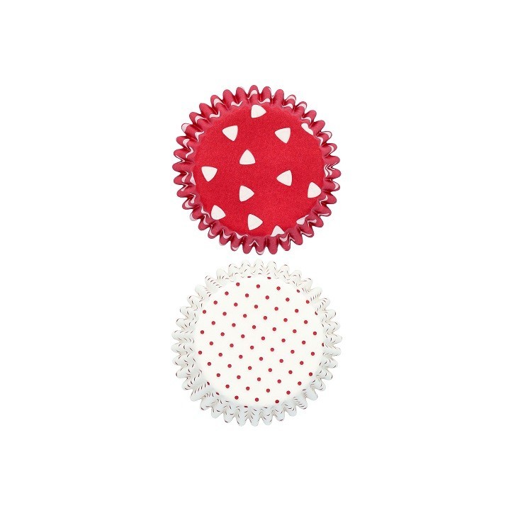 Birkmann Cupcake Cases Red/White 100 Pcs