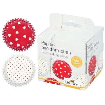 Birkmann Cupcakeförmchen Rot/Weiss 100 Stk