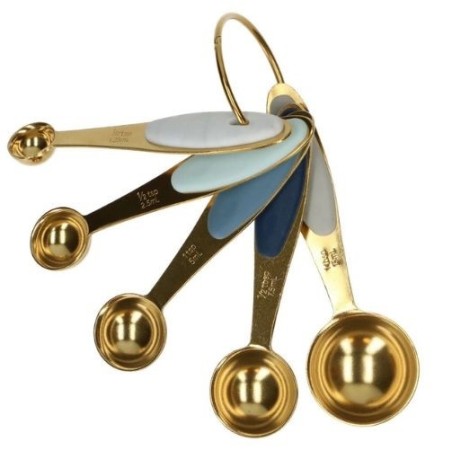 Wilton Gold Metal Measuring Spoons, 5 piece