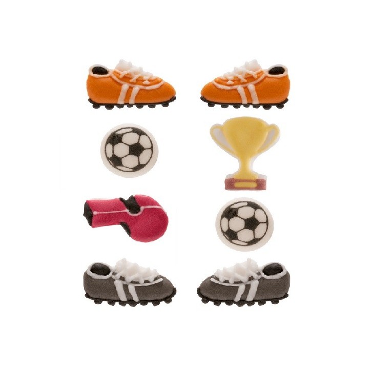 Football Sugar Decorations, 8 pcs