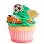 Football Sugar Decorations, 8 pcs