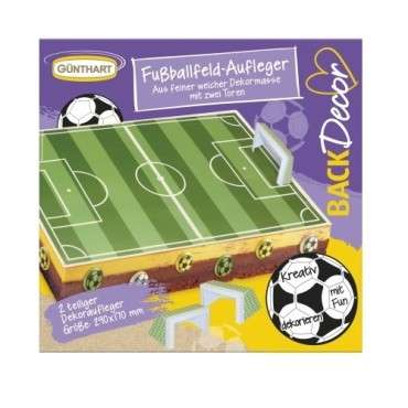 Fussball Tortentopper - Kuchendekoration Fussball - Fussballfeld Tortenaufleger