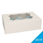 FunCakes 6 Regular or 12 Mini Cupcake Box White, 25 pcs