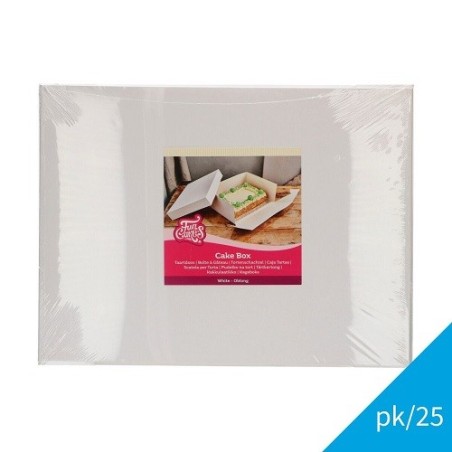 Buy Bulk Cake Boxes 25cm - Cake Boxes White 25 pcs - Cakeboxes buy more pay less