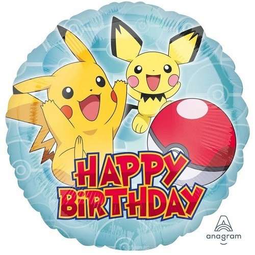 Pokemon Pikachu Happy Birthday Foil Balloon, 43cm