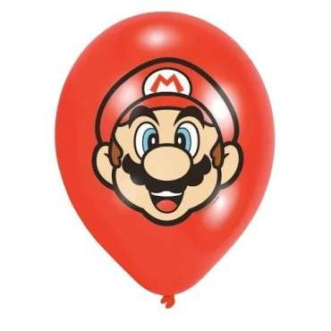 Super Mario Bros Luftballon, 6 Stück