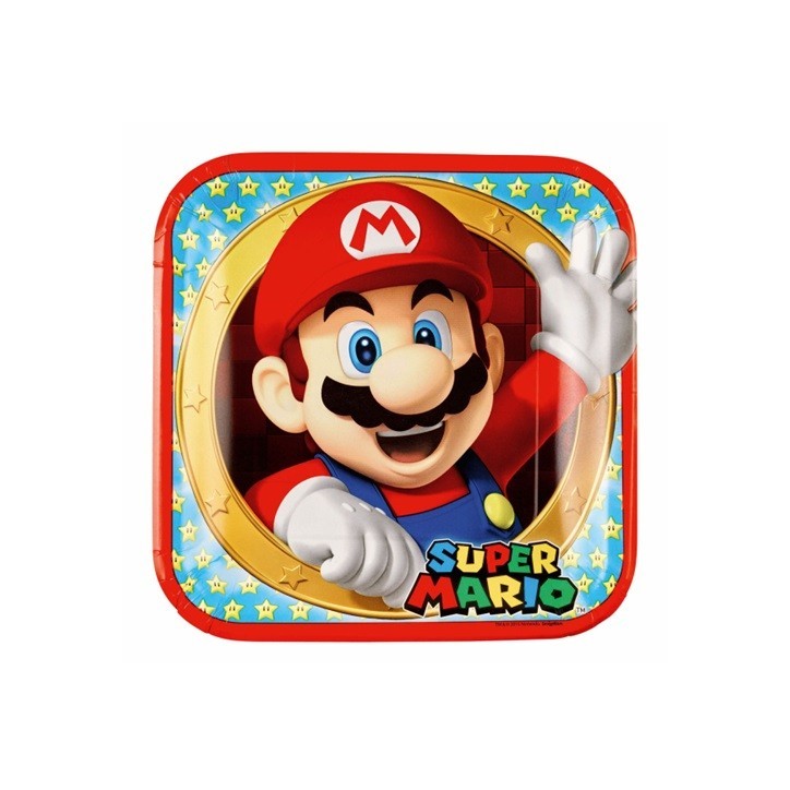 Amscan Super Mario Partyplates - Super Mario Tableware