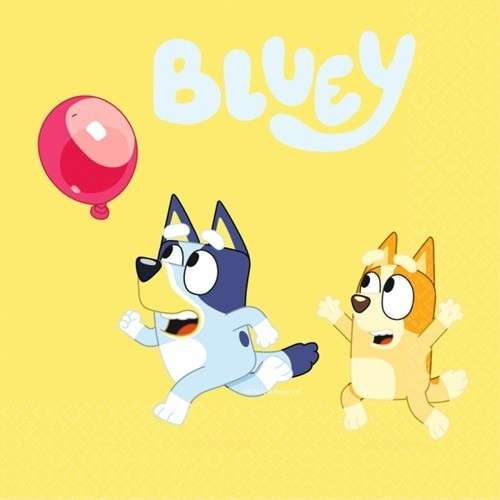 Amscan Bluey Servietten, 16 Stück