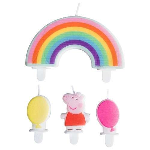 Amscan Peppa Pig Rainbow Cake Candles, 4 pcs