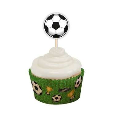 Fussball Cupcaketopper Set - Fussball Kuchendekoration