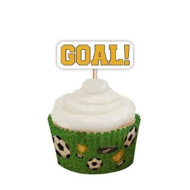 Fussball Cupcaketopper Set - Fussball Kuchendekoration