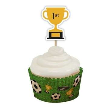 Fussball Cupcaketopper Set - Fussball Kuchendekoration