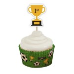 Anniversary House Football Cupcake Topper, 12 pcs