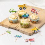 Anniversary House Transport Cupcake Topper, 12 pcs