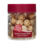 FunCakes 15mm Choco Crispy Pearls - Matt Gold Splash, 130g