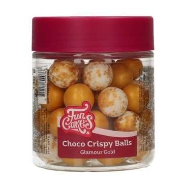 Edible Pearls Glamour Gold - Choco Crispy Balls Glamour Gold FunCakes