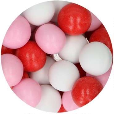 Red Chocolate Pearls - Cake Decoration LOVE / Wedding