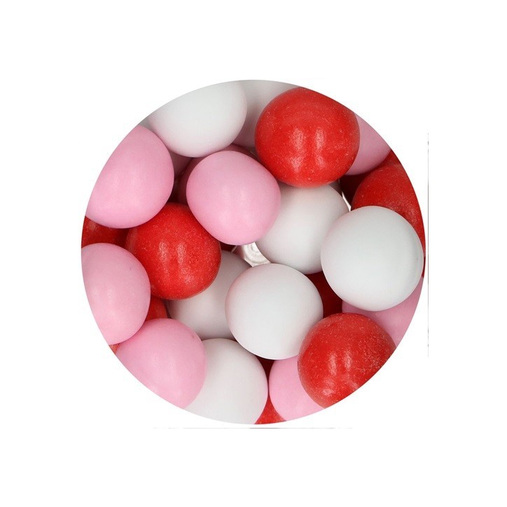 Red Chocolate Pearls - Cake Decoration LOVE / Wedding