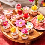 FunCakes Edible Wafer Flowers Frangipani & Leaves, 15 pcs