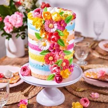 Edible Wafer Flowers Peony - Flower Cake Decoration