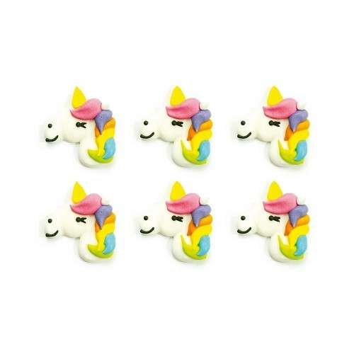 Decora Unicorn Sugar Pipings, 6 pcs