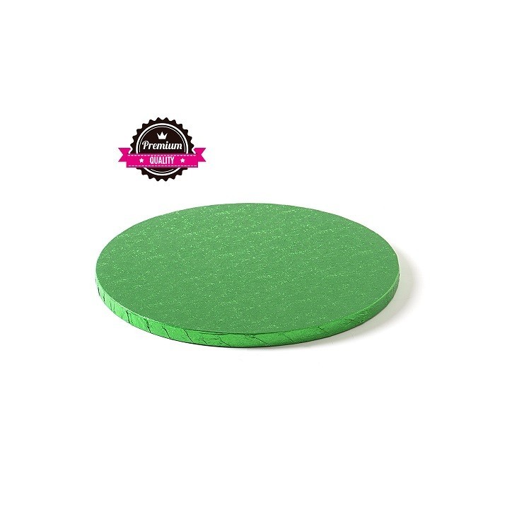 Premium 30cm green round rigid cake board - Green Cake Board