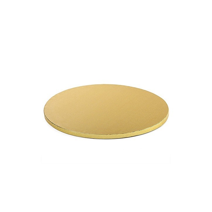 Premium 30cm gold round rigid cake board - Metallic Gold Cake Board