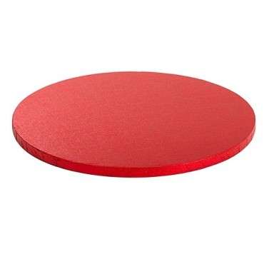 Red cake board 25cm - Metallic Red Cake Plate