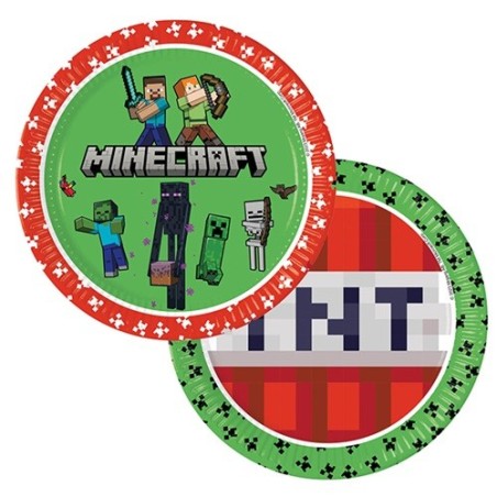 Epic Minecraft Party Plates - Minecraft Part