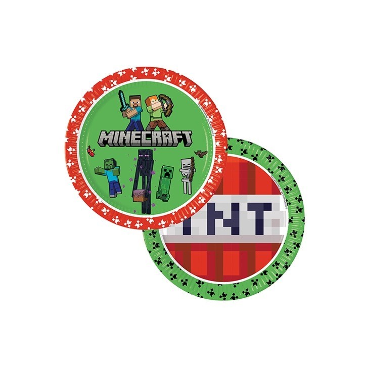 Epic Minecraft Party Plates - Minecraft Part