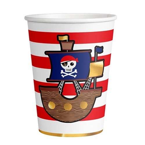 Amscan Pirates Map Cups, 8 pcs